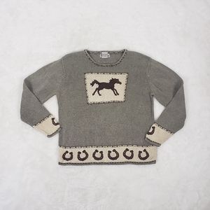 Vintage Timber Lea Horse Sweater